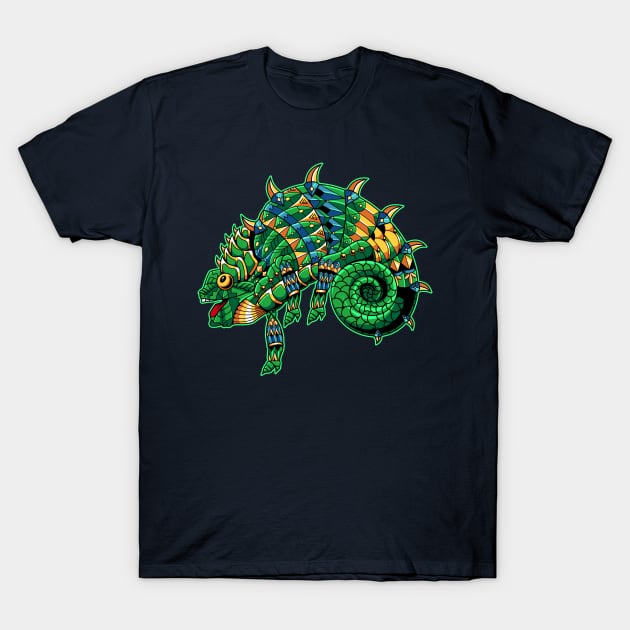 chameleon zentangle T-Shirt by Mako Design 